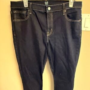 GAP True Skinny dark blue Jeans with Contrast Stitching Size 33